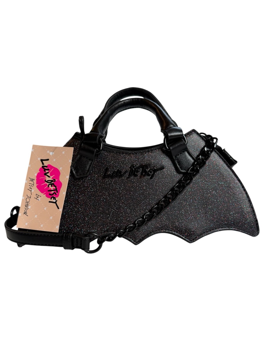 NWT Luv Betsey by Betsey Johnson bat shaped Goth Punk Halloween Clutch Purse